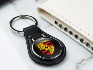 Porsche Benutzerdefinierter Leder Schlüsselanhänger Robust Sport